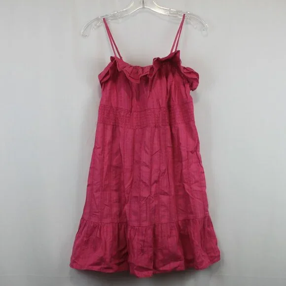 OP Pink Riot Ruffle Short Dress - Picture 1 of 8